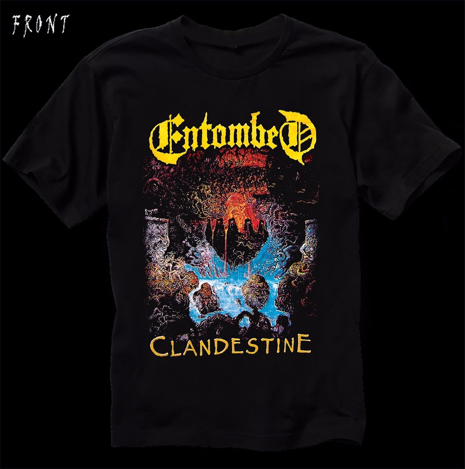 Entombed - Clandestine - Swedish Death Metal Band T-Shirt Entombed - Clandestine - Swedish Death Metal Band T-Shirt