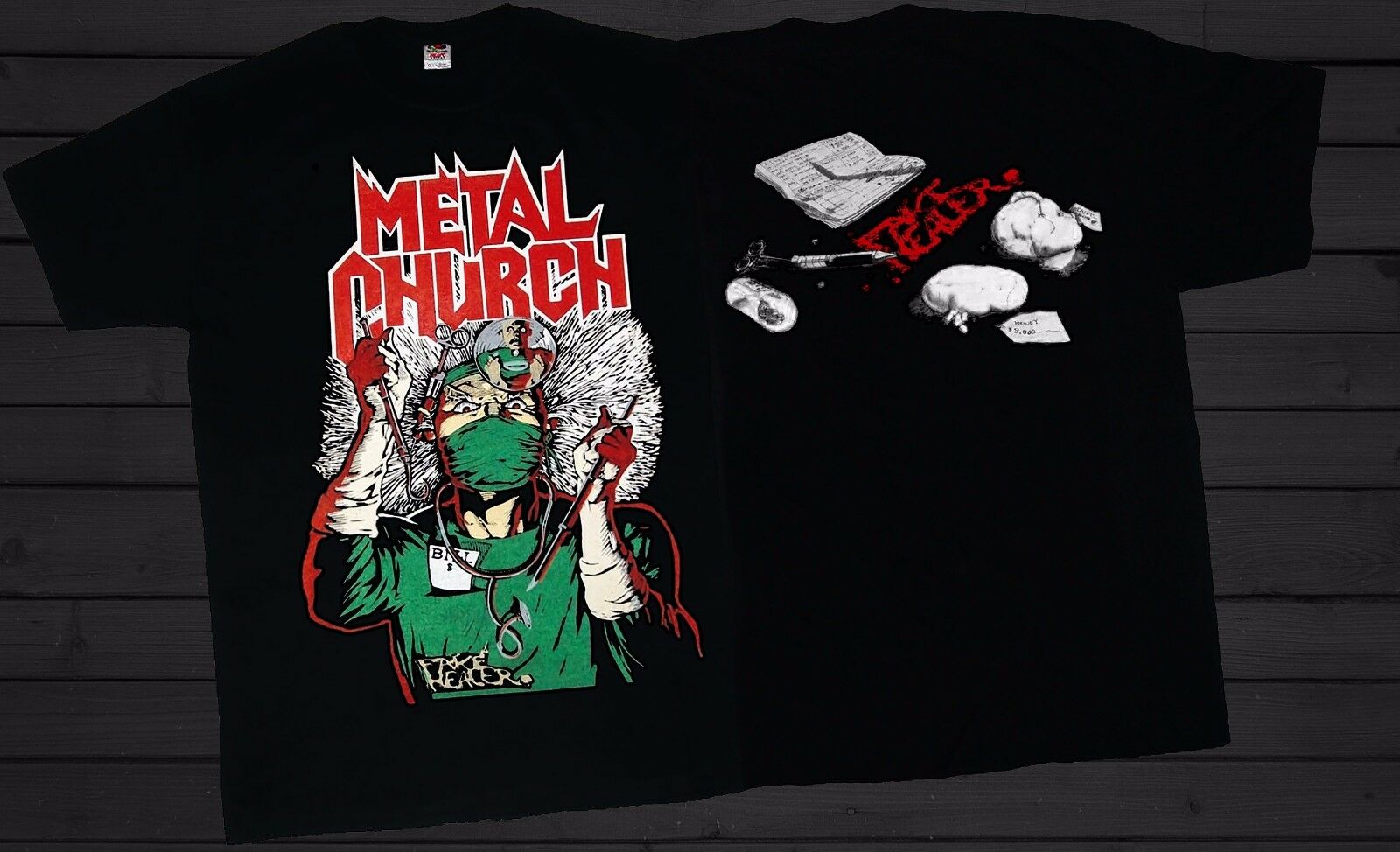 METAL CHURCH - Fake Healer - American Heavy Metal Band T-Shirt METAL CHURCH - Fake Healer - American Heavy Metal Band T-Shirt