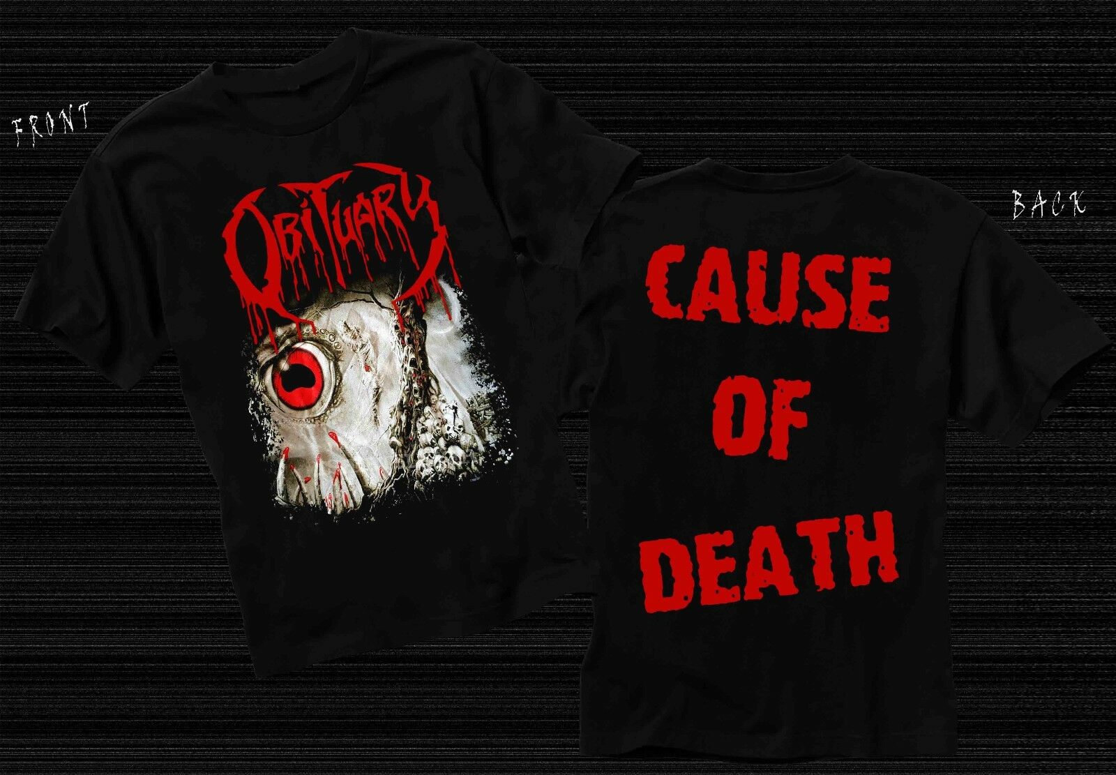 OBITUARY - Cause of Death - American Death Metal Band T-Shirt OBITUARY - Cause of Death - American Death Metal Band T-Shirt