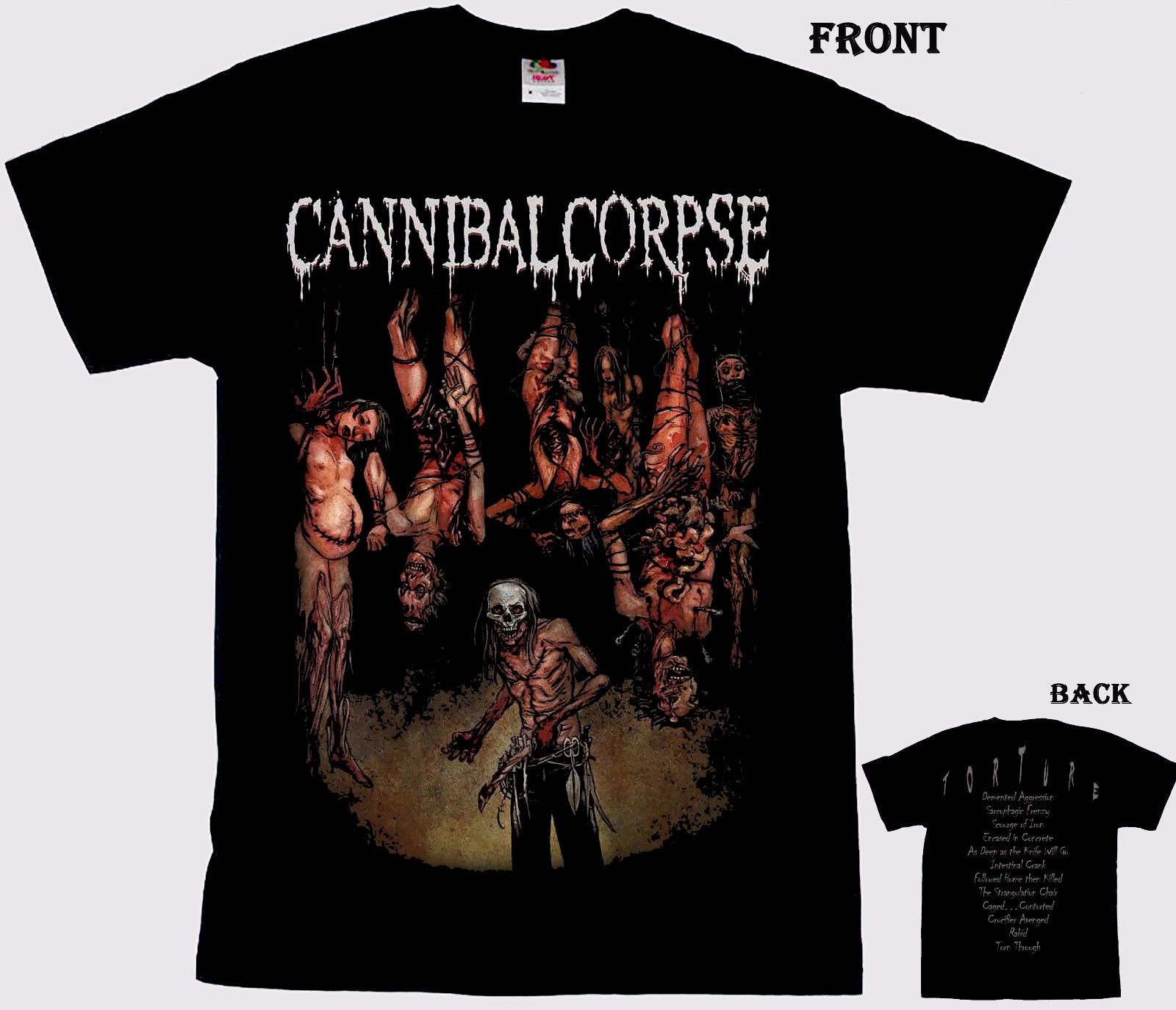 aanraken tandarts Haringen CANNIBAL CORPSE - Torture - American Death Metal Band T-Shirt - SquadTee.com