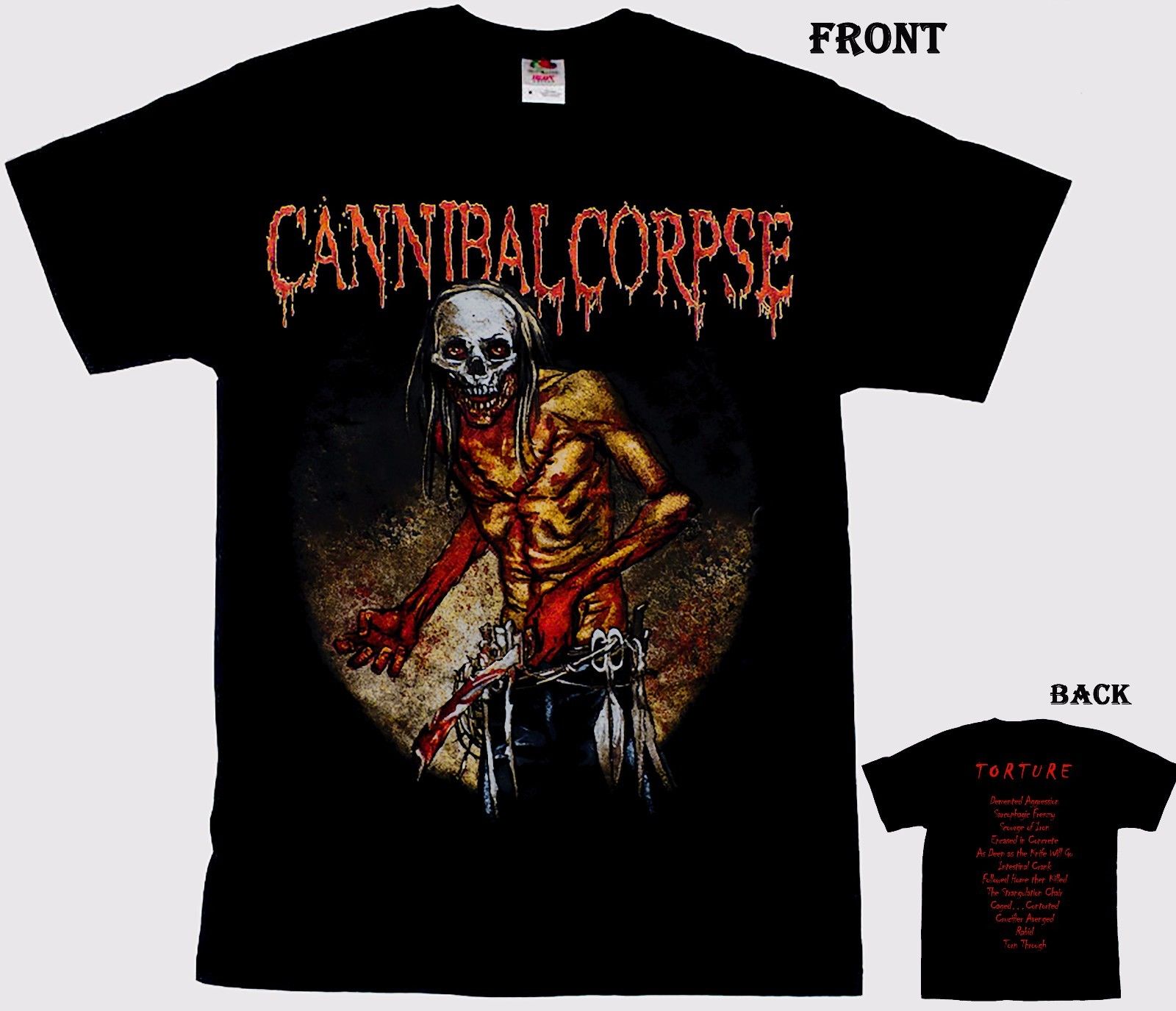 CANNIBAL CORPSE - Torture - American Death Metal Band T-Shirt CANNIBAL CORPSE - Torture - American Death Metal Band T-Shirt