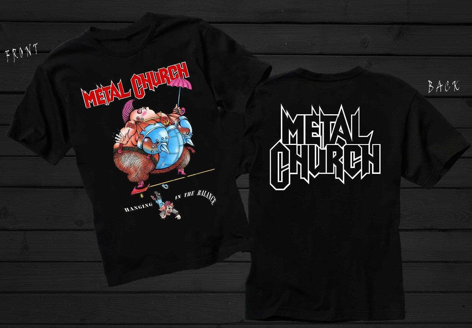 METAL CHURCH - Hanging in the Balance - American Heavy Metal Band T-Shirt METAL CHURCH - Hanging in the Balance - American Heavy Metal Band T-Shirt
