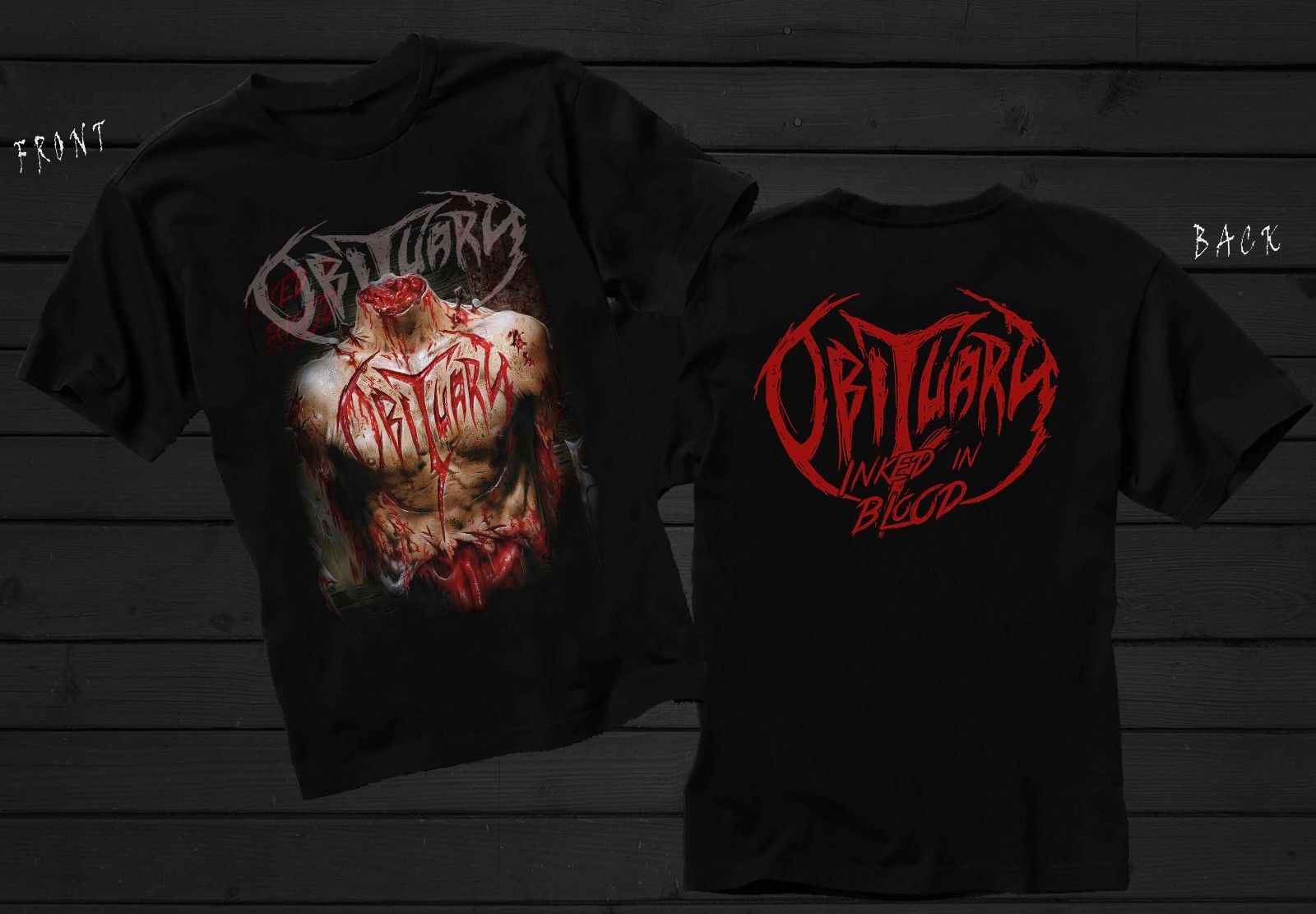 OBITUARY - Inked in Blood - American Death Metal Band T-Shirt OBITUARY - Inked in Blood - American Death Metal Band T-Shirt
