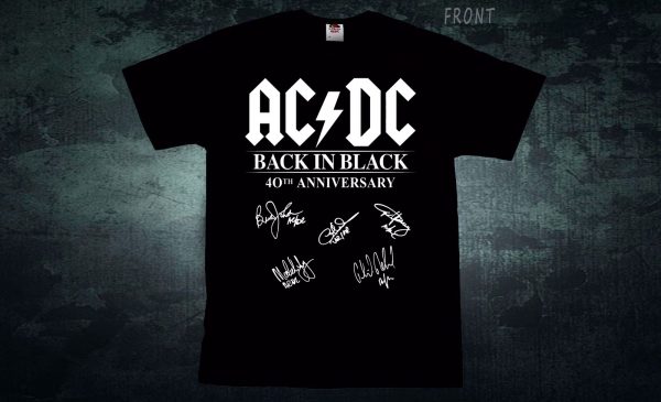 AC/DC - Back in Black - 40th Anniversary - Australian Rock Band T-Shirt