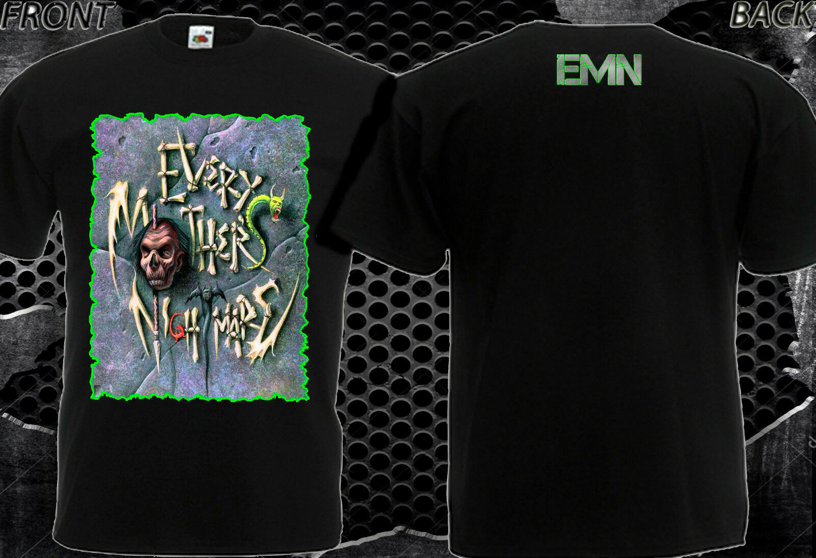 Every Mother's Nightmare - EMN - American Hard Rock/Hair Metal Band T-Shirt Every Mother's Nightmare - EMN - American Hard Rock/Hair Metal Band T-Shirt