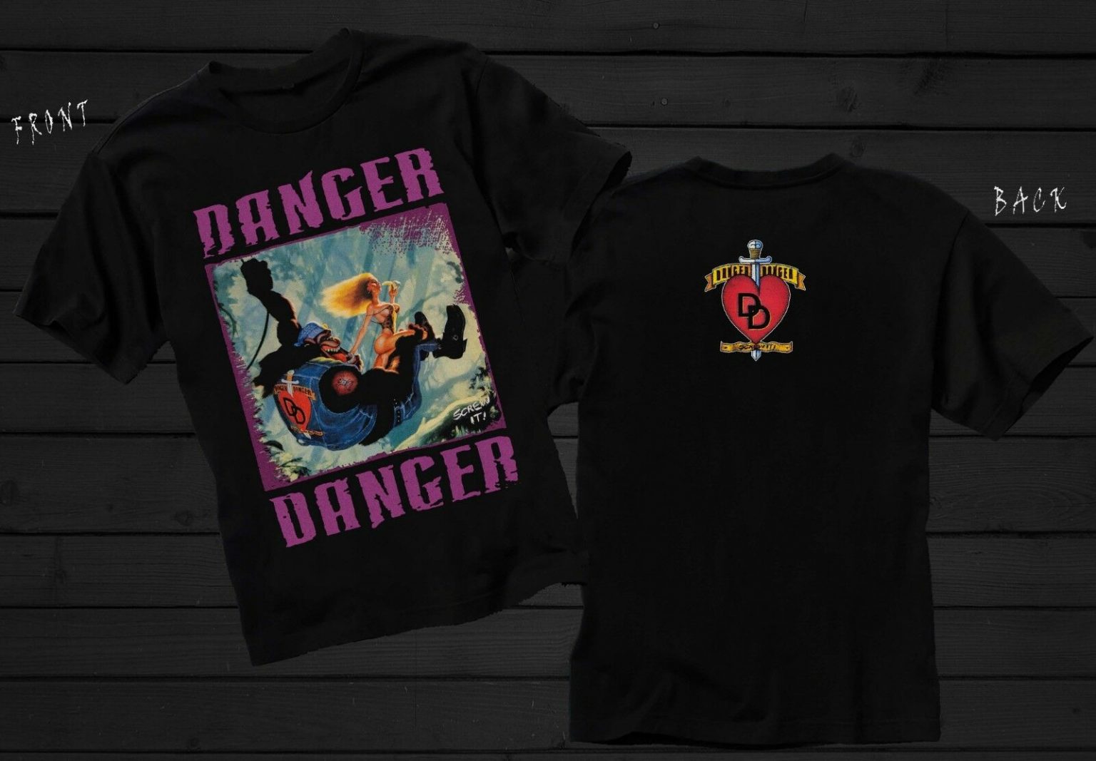 Danger Danger - Screw It! - American Glam Metal Band T-Shirt - SquadTee.com