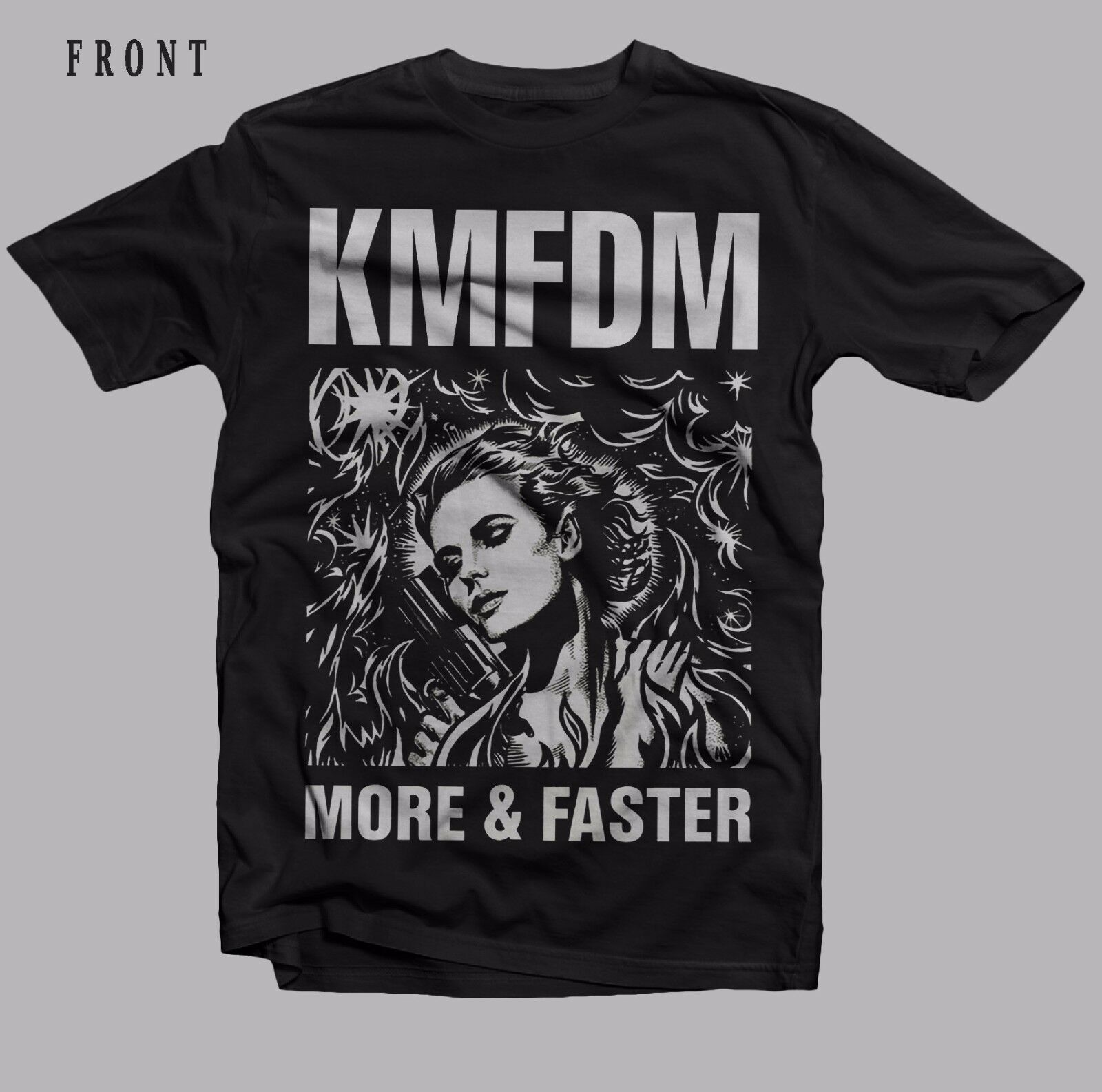 KMFDM - More & Faster - German Industrial Rock Band T-Shirt KMFDM - More & Faster - German Industrial Rock Band T-Shirt