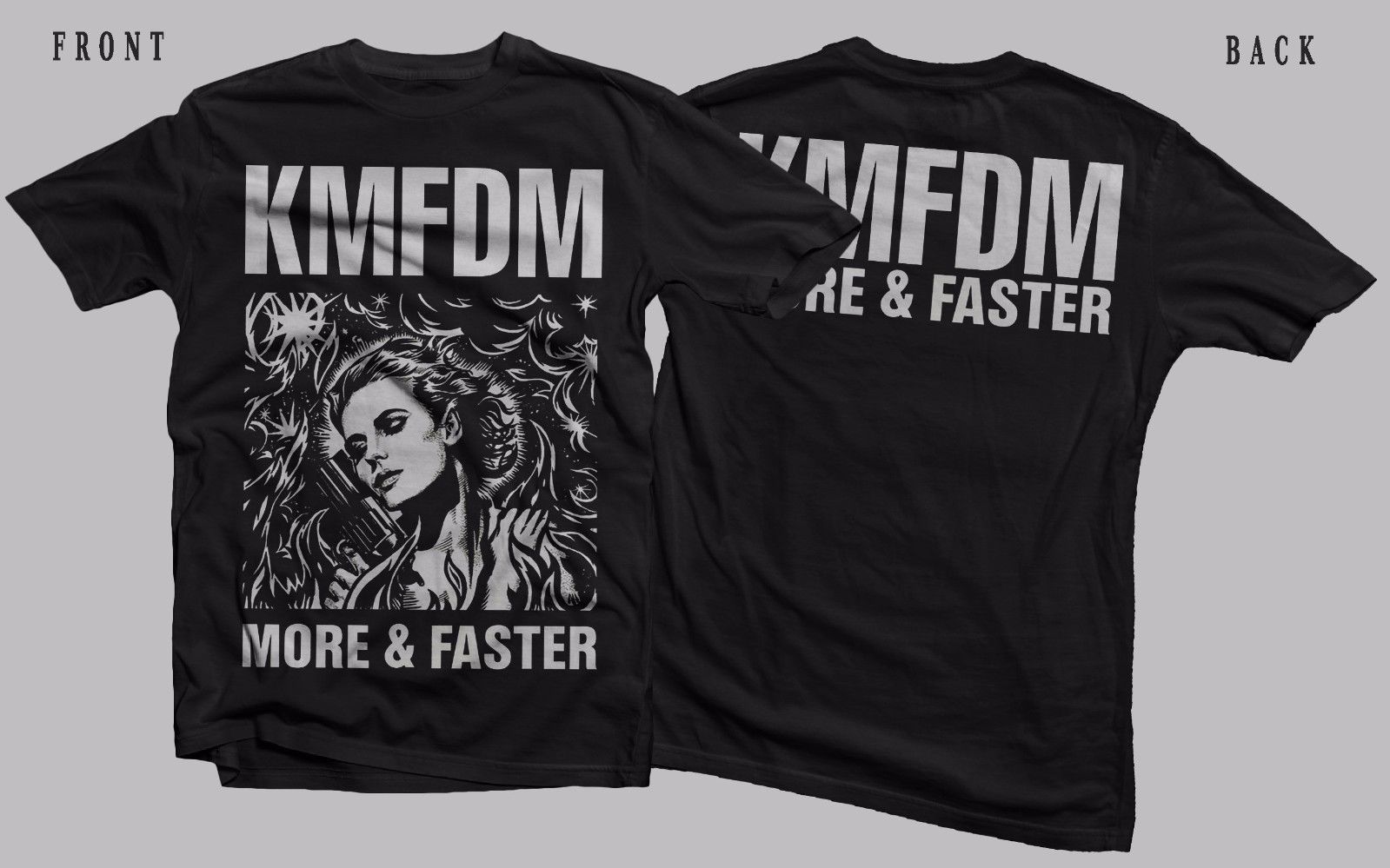 KMFDM - More & Faster - German Industrial Rock Band T-Shirt KMFDM - More & Faster - German Industrial Rock Band T-Shirt