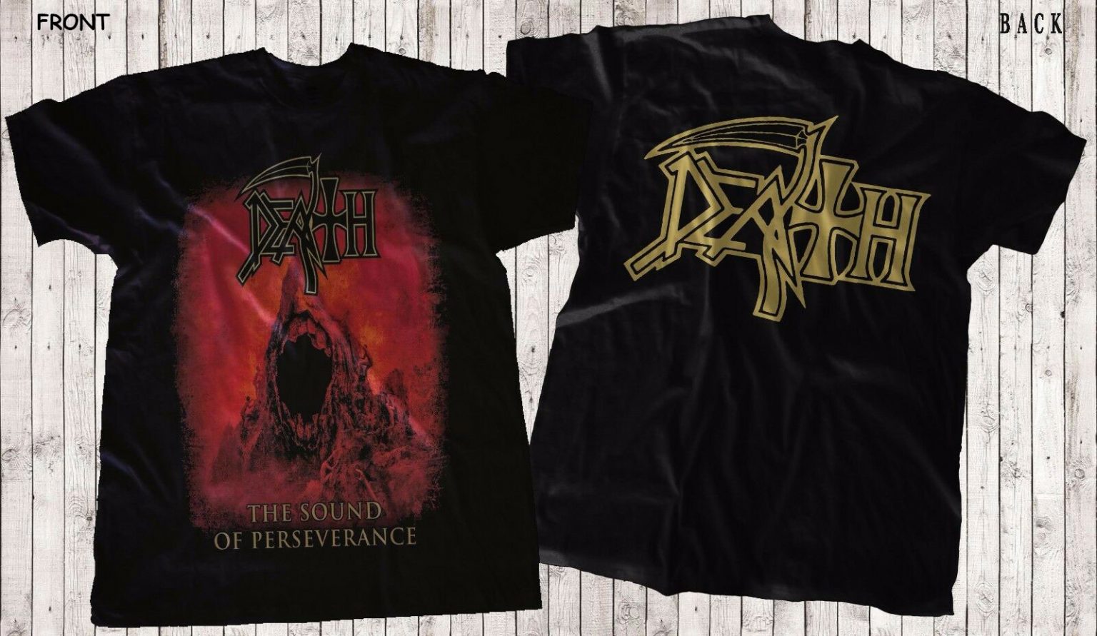 T-shirt Death 'The Sound Of Perseverance' - Noir, 100% Coton, Neuf Avec étiquettes