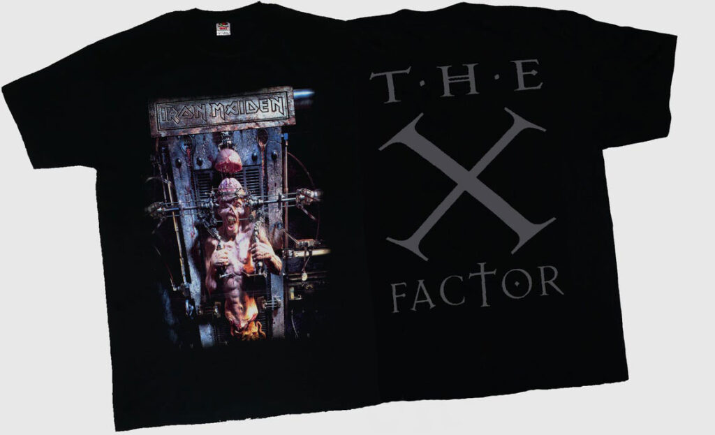 Iron Maiden The X Factor Tour Tシャツ Vintage 90s Iron Maiden The X Factor 95/96 Tour Tee - BIDSTITCH