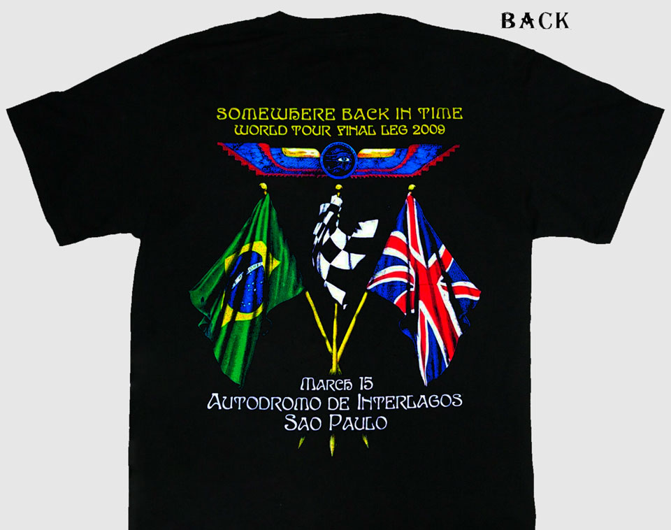 IRON MAIDEN - SBIT - World Tour 2009 Brazil - F1 - English Heavy Metal Band T-Shirt IRON MAIDEN - SBIT - World Tour 2009 Brazil - F1 - English Heavy Metal Band T-Shirt