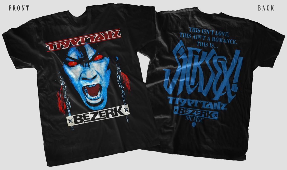 Tigertailz - Bezerk - Welsh Glam Metal Band T-Shirt Tigertailz - Bezerk - Welsh Glam Metal Band T-Shirt