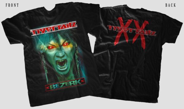 Tigertailz - Bezerk - Welsh Glam Metal Band T-Shirt